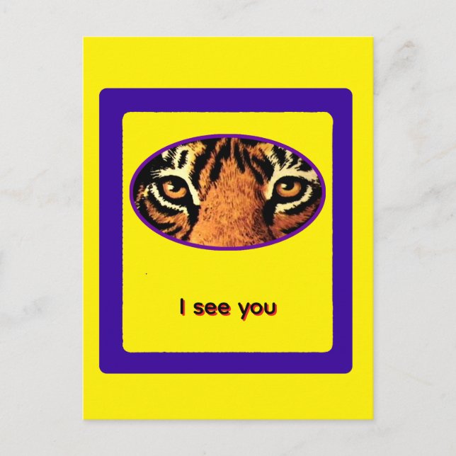 Tiger Eyes jGibney The MUSEUM Zazzle Gifts Postcar Postcard (Front)