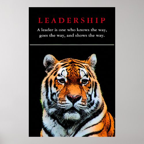 Tiger Eyes Leadership Inspirational Poster