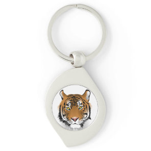 "Tiger Eyes" Metal Keychain
