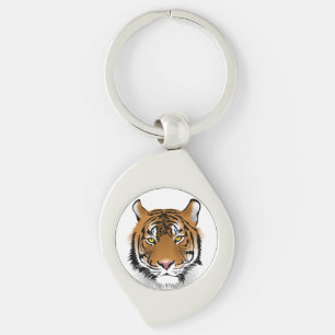 "Tiger Eyes" Metal Keychain