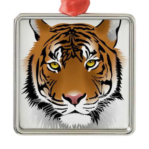 Tiger Eyes Metal Ornament