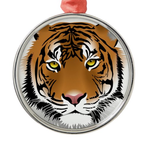 Tiger Eyes Metal Ornament