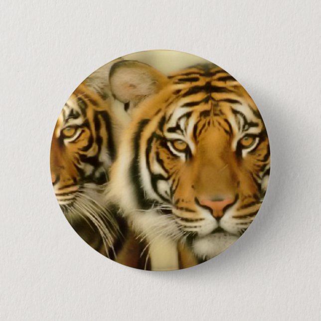 Tiger Eyes Pinback Button (Front)