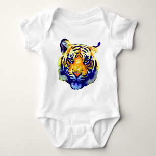 Tiger Eyes Pop Art Baby Bodysuit