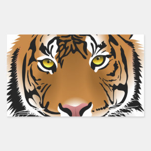 Tiger Eyes Rectangular Sticker