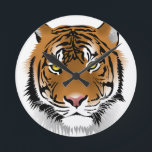 Tiger Eyes Round Clock<br><div class="desc">Tiger Eyes. Designs on house hold products,  stationary,  and much more products, </div>