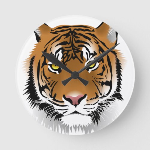 Tiger Eyes Round Clock