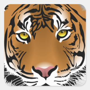 Tiger Eyes Square Sticker