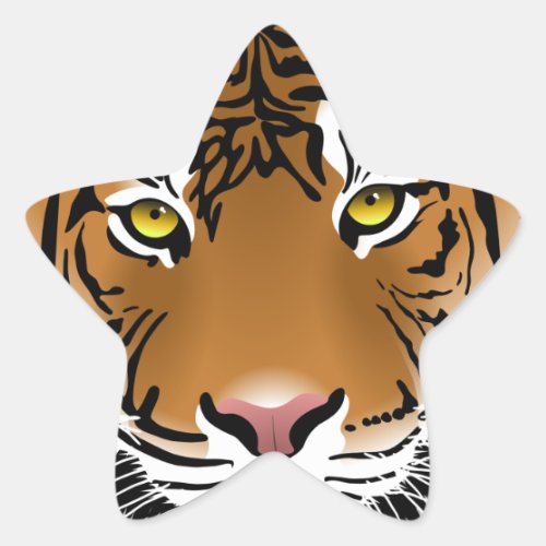 Tiger Eyes Star Sticker