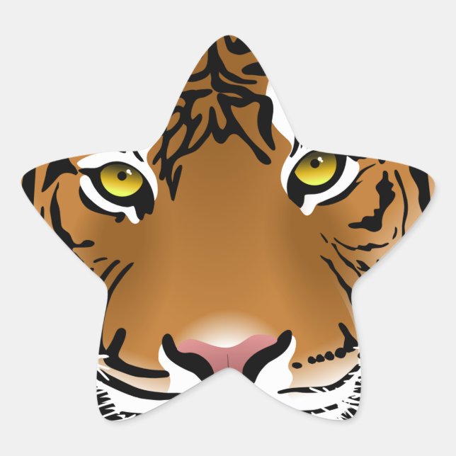 Tiger Eyes Star Sticker (Front)