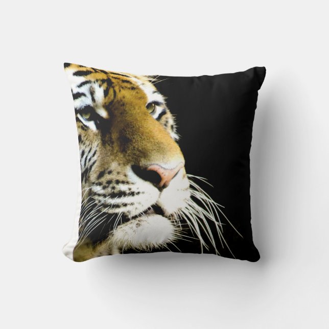 Tiger Eyes Throw Pillow (Front)