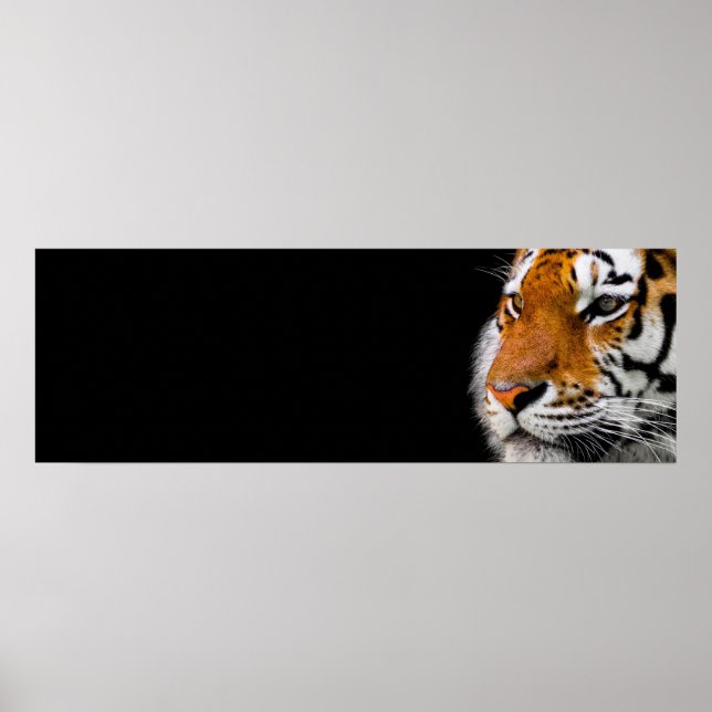 Tiger Eyes Wild Animal Art Courage Leadership Poster (Front)