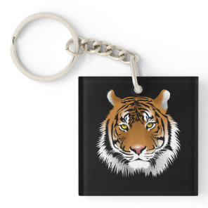 Tiger Face Acrylic Keyring