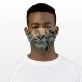 Tiger Face Adult Cloth Face Mask (Worn)