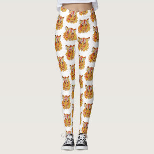 Tiger Face: Up Close and VERY Personal Art Photo Leggings for Sale by  DEC02