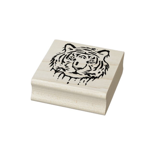 tiger face art stamp   (Stamp)