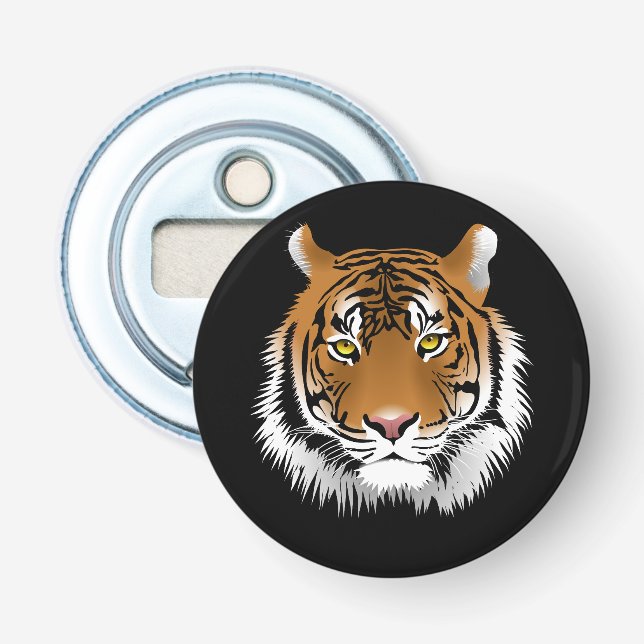 Tiger Face Badge Bottle Opener (Front)