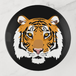 Tiger Face Big Cat Print Trinket Tray