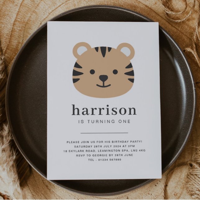 Tiger Face - Birthday Invitation (Tiger Face - Birthday Invitation)