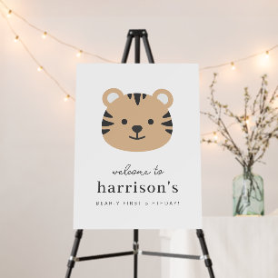 Tiger Face - Birthday Welcome Sign