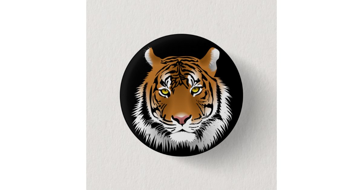 Tiger Face Buttons | Zazzle