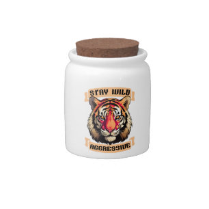 TIGER FACE CANDY JAR