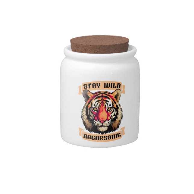 TIGER FACE CANDY JAR (Front)