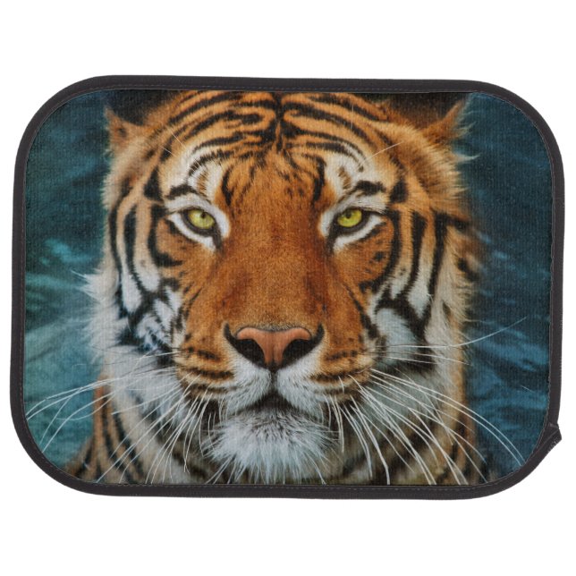 Tiger Face Car Floor Mat (Rear)