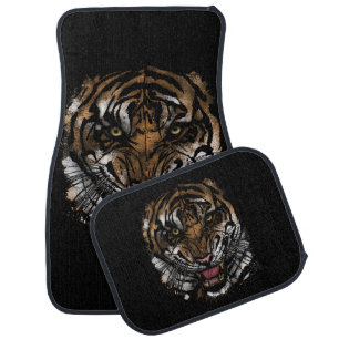 Tiger Face Car Floor Mat