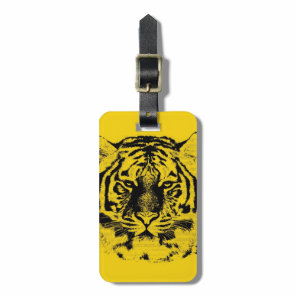 Tiger Face Close-Up 6 Luggage Tag