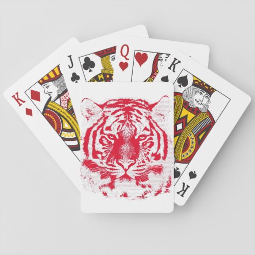 Tiger Face Close_Up 6 Playing Cards