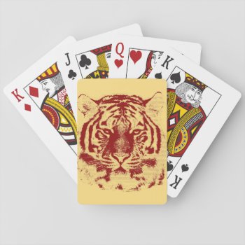 Tiger Face Close-up 8 Playing Cards by NhanNgo at Zazzle