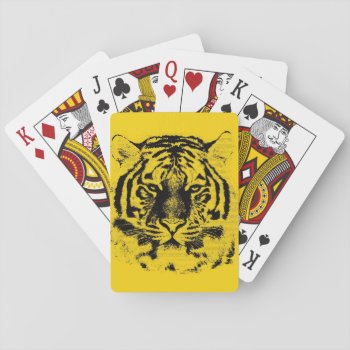 Tiger Face Close-up 9 Playing Cards by NhanNgo at Zazzle