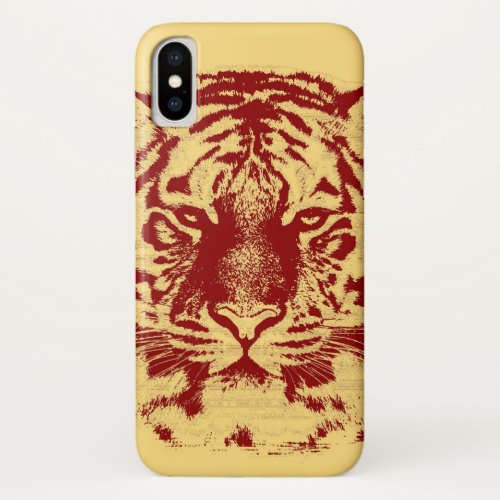 Tiger Face Close_Up iPhone X Case