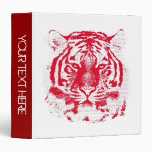 Tiger Face Close-Up Personalized Binders 3