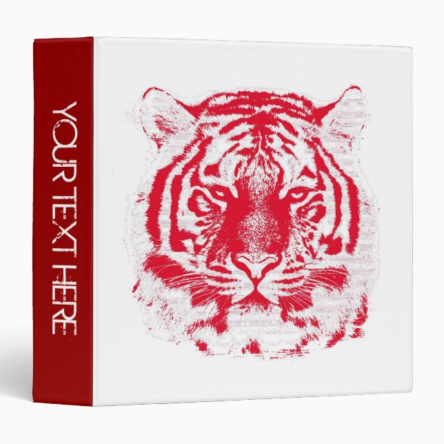 Tiger Face Close-Up | Personalized Binders 3 (Front/Spine)