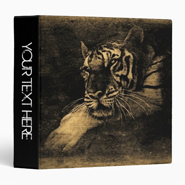 Tiger Face Close-Up | Personalized Binders 7 (Front/Spine)
