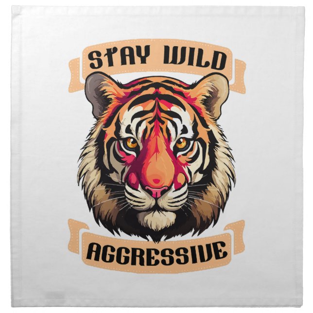 TIGER FACE CLOTH NAPKIN (Front)
