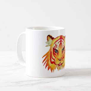 Tiger Face Drawing 325 ml Classic White Mug