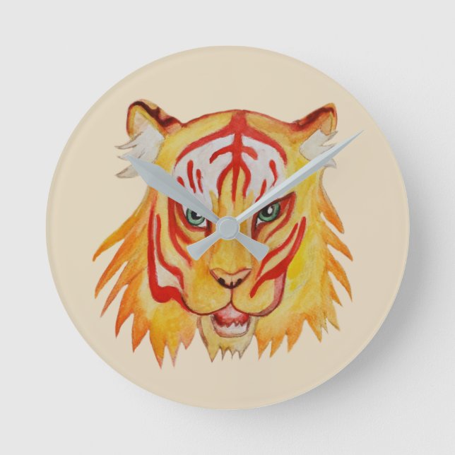 Tiger Face  Drawing  Round (Medium) Wall Clock (Front)