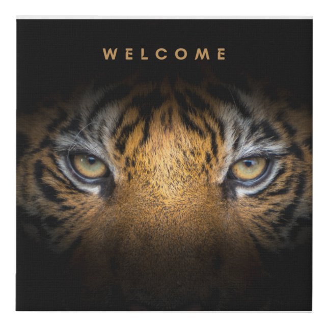 Tiger face faux wrapped canvas print (Front)