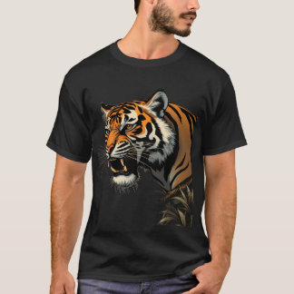 Tiger Face Graphic Tees Men Women Boys Girls T-Shi