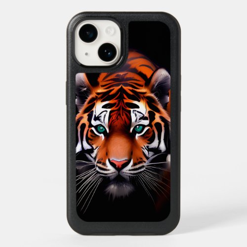 Tiger Face in a Dark Close Up OtterBox iPhone 14 Case