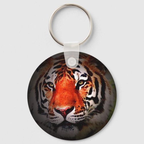 Tiger Face Keychain