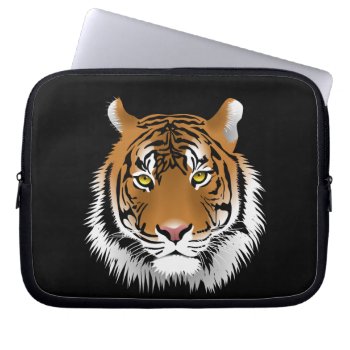Tiger Face  Laptop Sleeve by Theraven14 at Zazzle