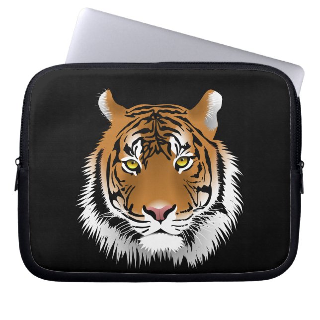 Tiger Face  Laptop Sleeve (Front)