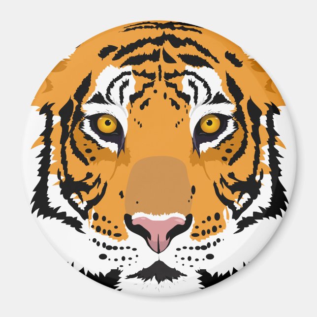 Tiger Face Magnet (Front)