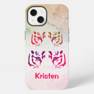 Tiger Face Marble Background iPhone 13 Case