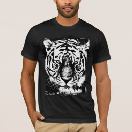 Tiger Face Men&#39;s Bella+Canvas Short Sleeve Black T-Shirt