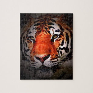 Tiger Face Motivational Artwork Jigsaw Puzzle